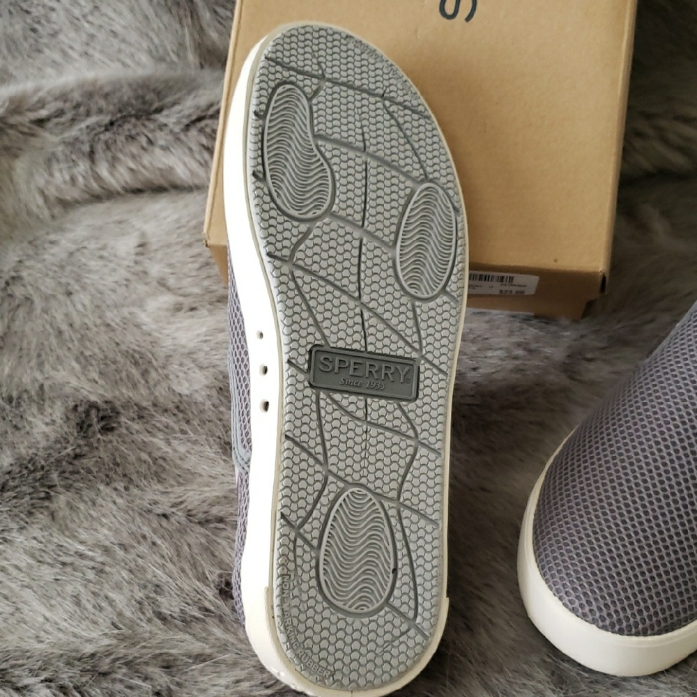 Sperry Gray Women's Maritime Mesh Slip-On Sneakers NEW - Picture 4 of 6